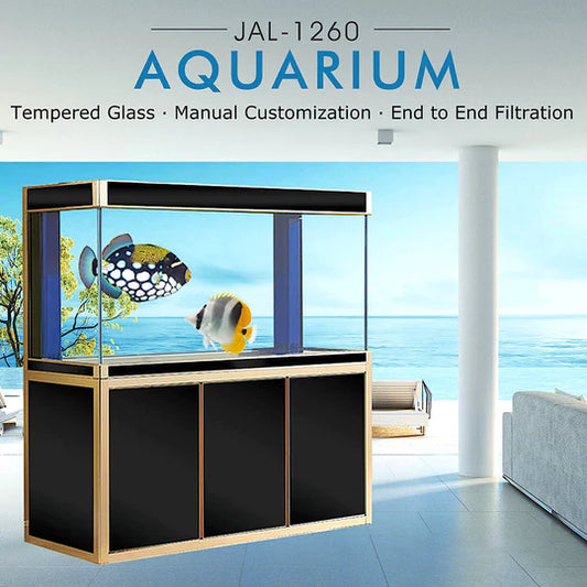 135 Gallon Aquarium - Black & Gold