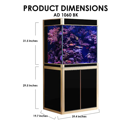 100 Gallon Aquarium - Black & Gold